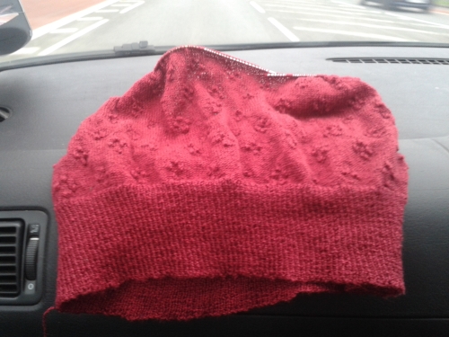 Laceweight car knitting